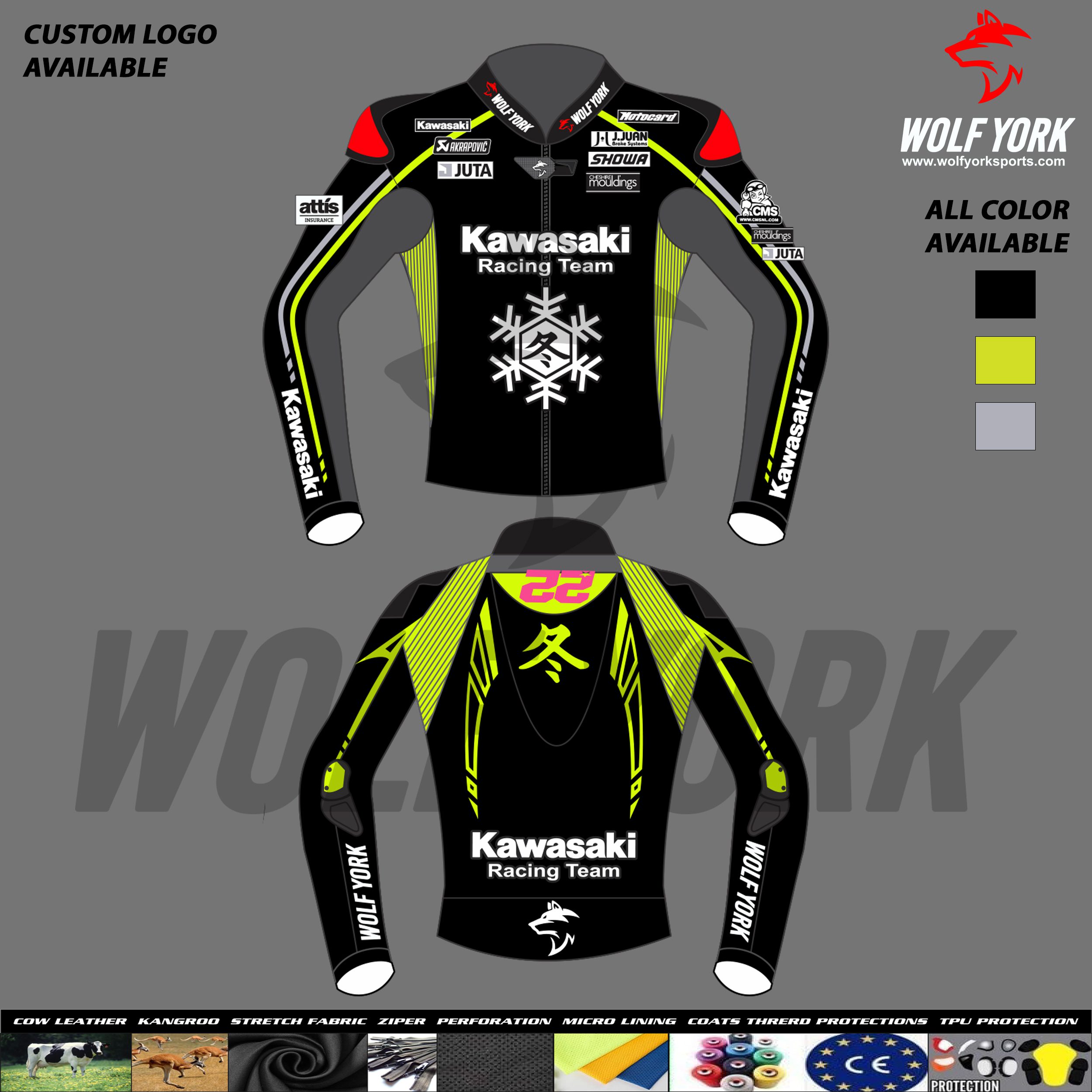 ALEX-LOWES-KAWASAKI-LEATHERS JACKET-WINTER-TEST-2024