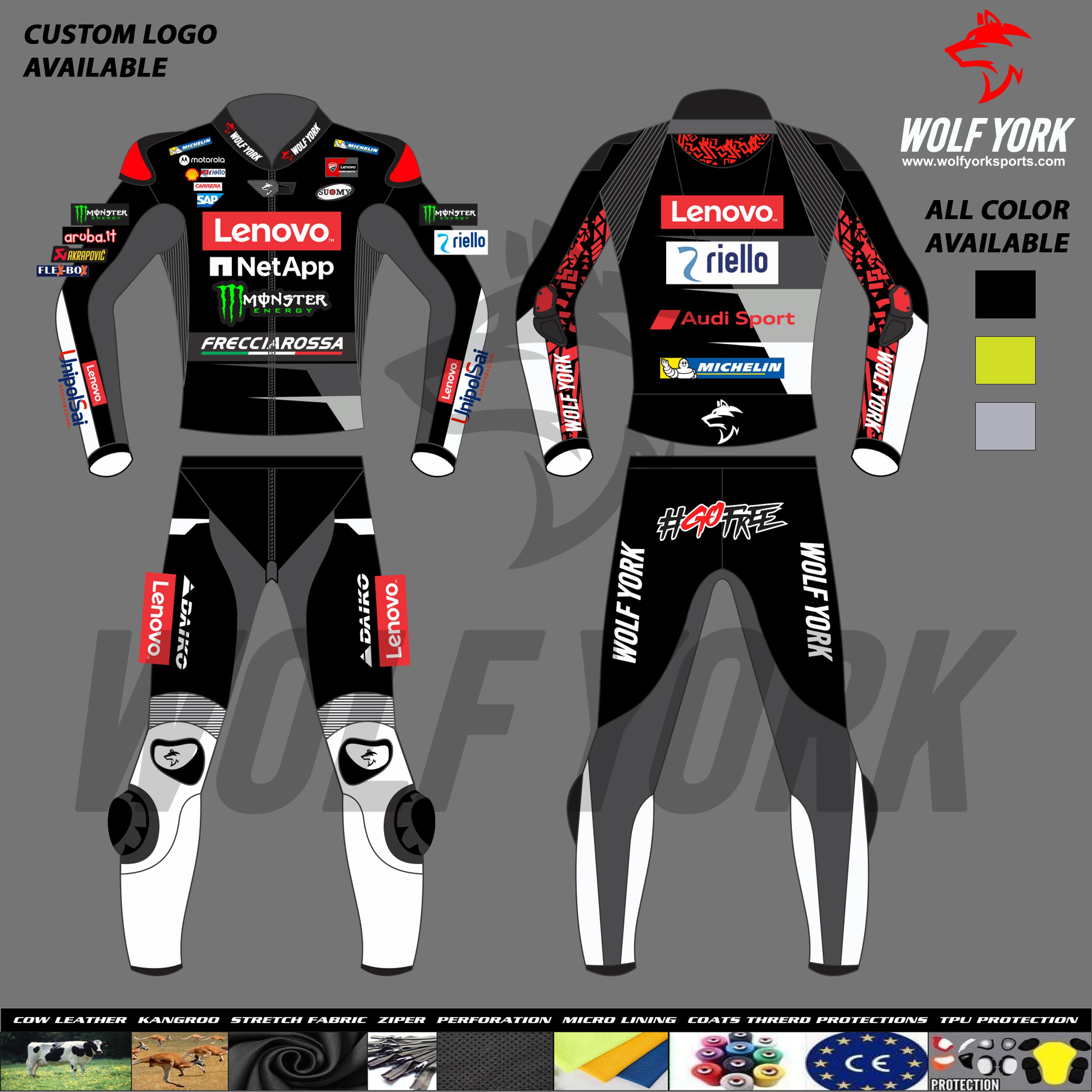 Francesco Bagnaia 2024 Ducati Winter Two-piece Leather Suit