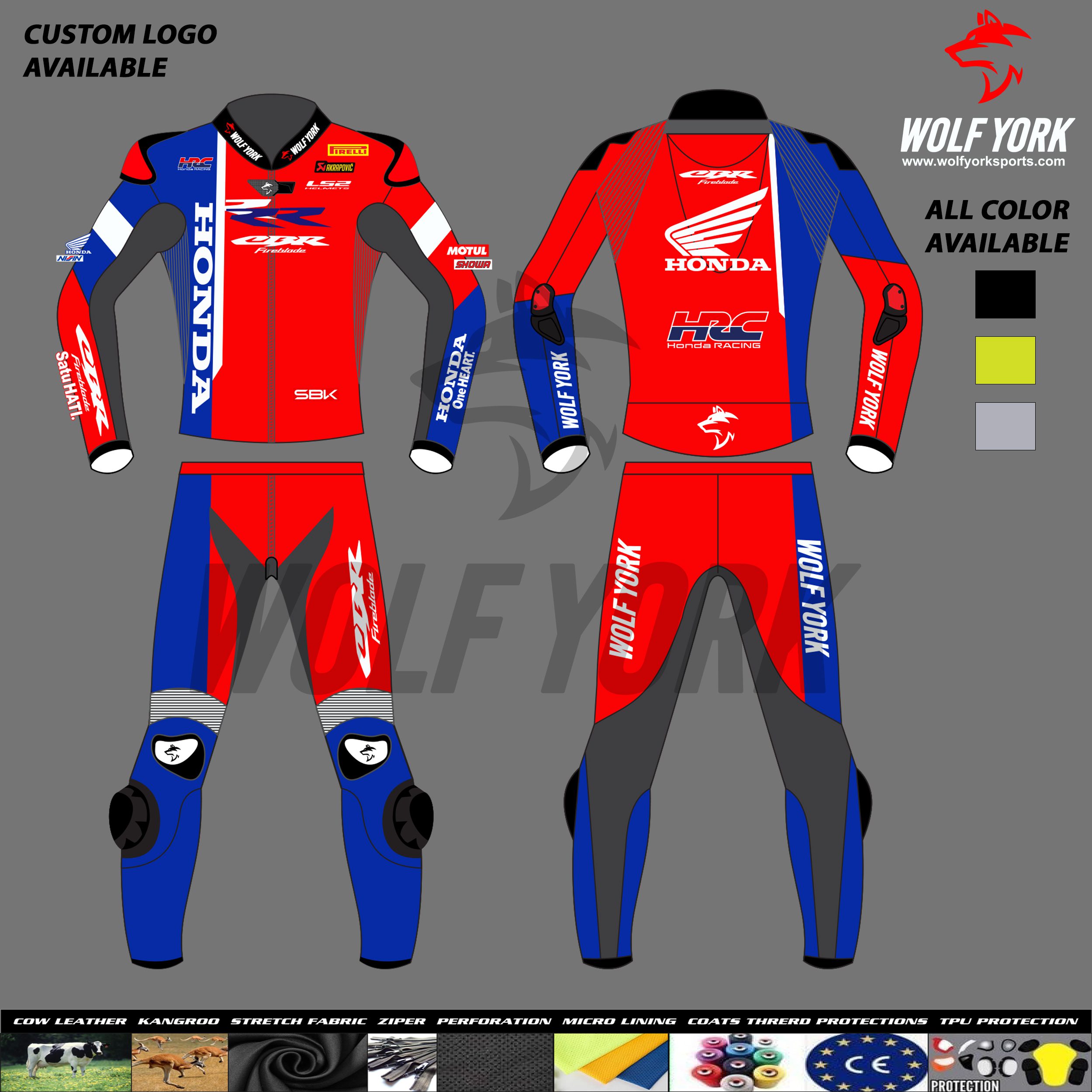 Iker Lecuona 2024 Honda HRC WSBK Two-piece Race Suit