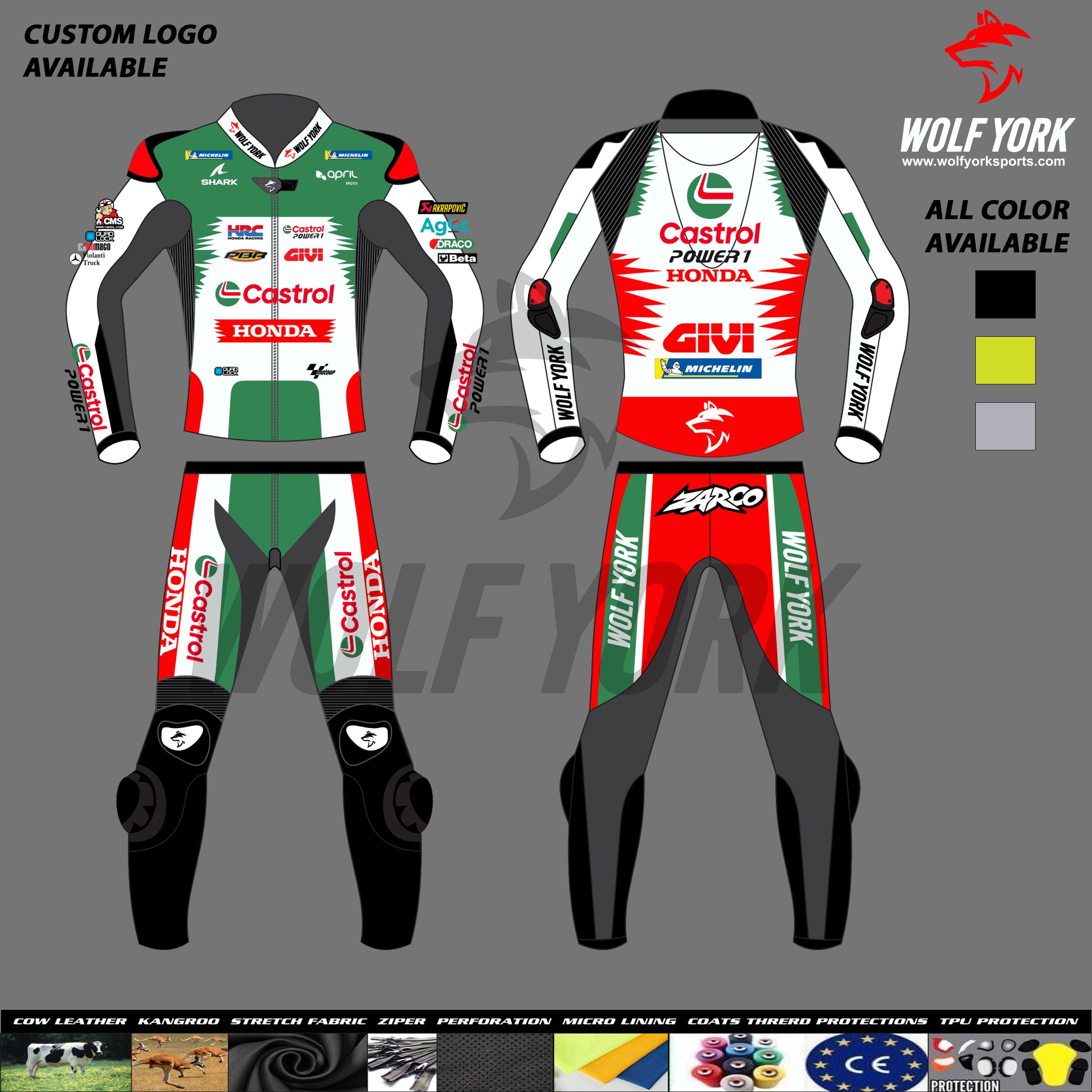 Johann Zarco Honda Castrol MotoGP Race Two Piece Suit 2024
