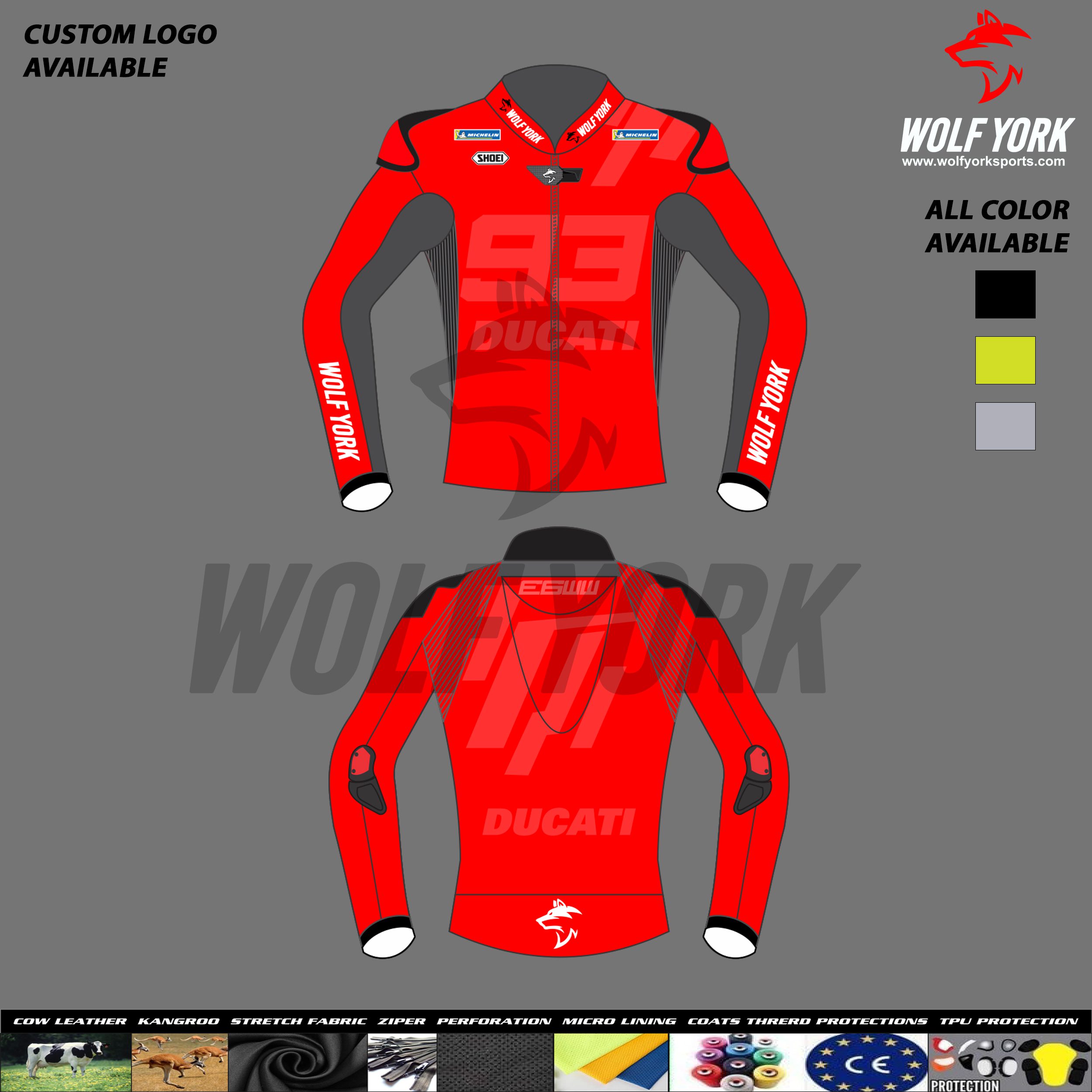 Marc Marquez Winter Test 2024 Leather Motorbike Jacket